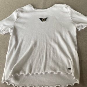 hollister butterfly baby tee